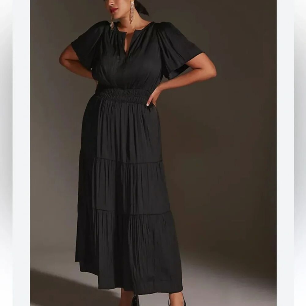 Anthropologie Somerset Maxi Dress - Black 3X